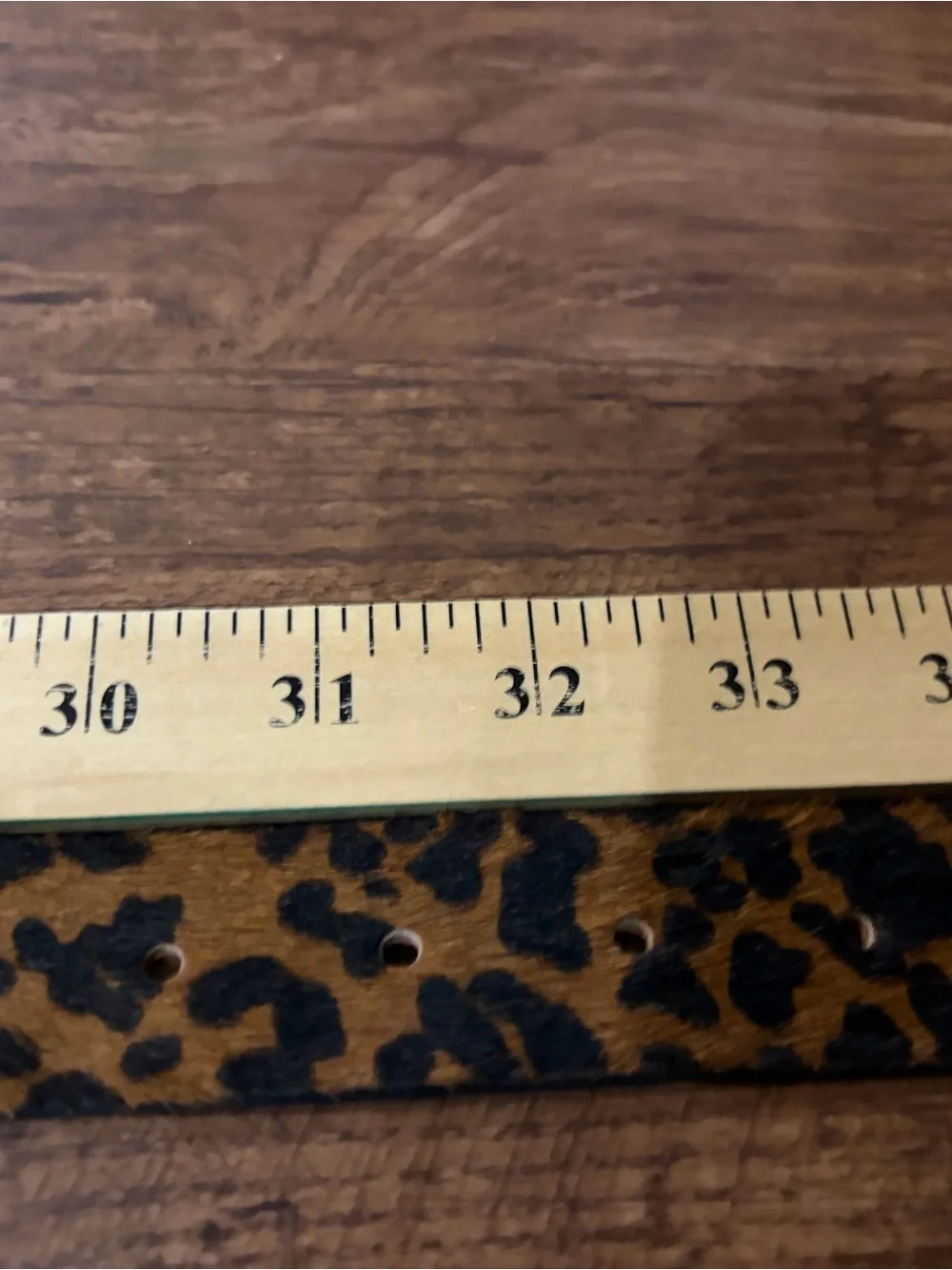 Rag & Bone Leopard Print Haircalf Belt with Silver Buckle Sz S